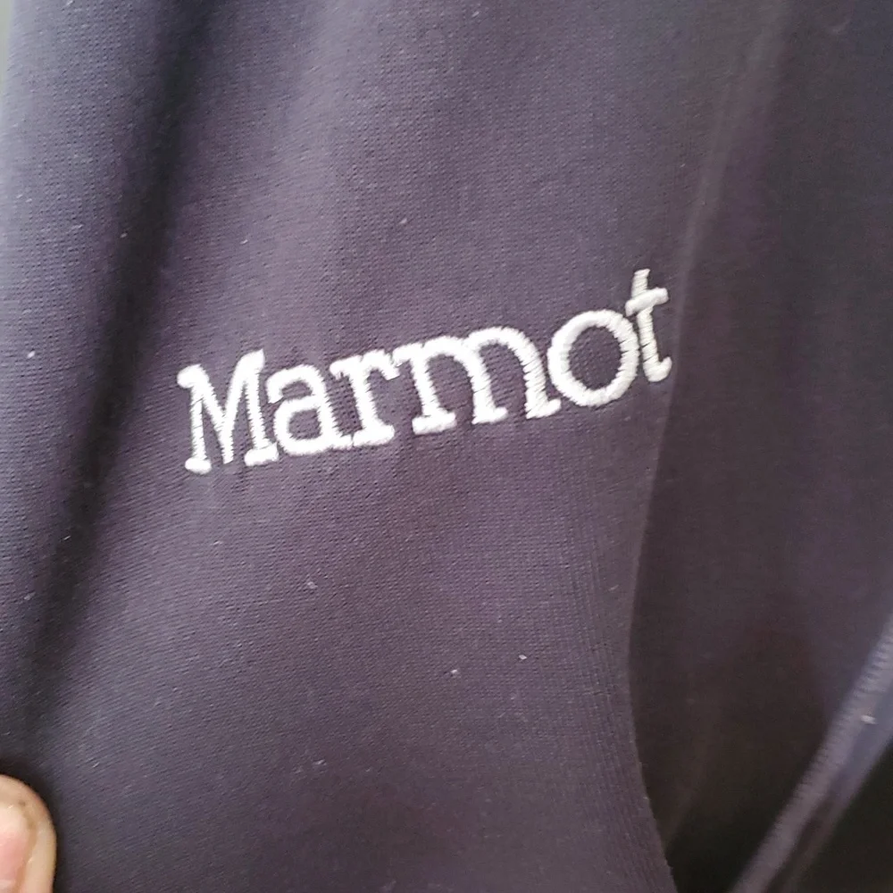 Marmot black gray 1/4 zip pullover size L